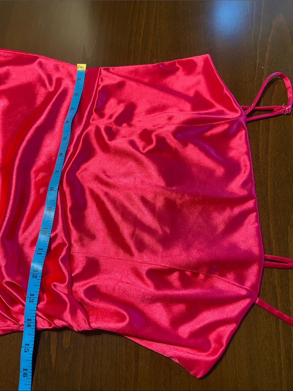 Emerald Sundae Hot Pink Satin Slip Dress, size L. Very flattering design! - Picture 11 of 16